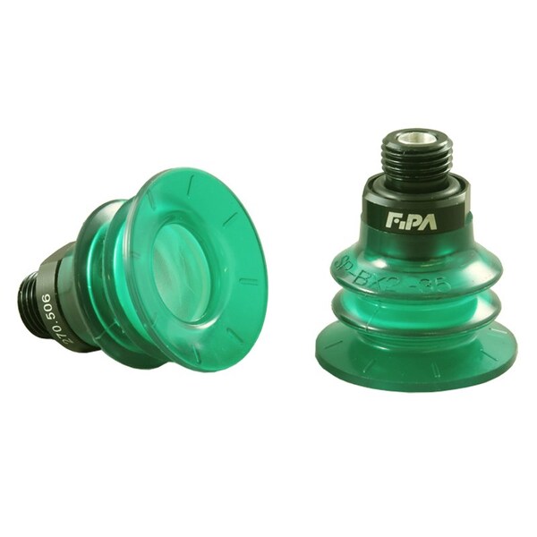 Fipa Bellows vacuum cup diam. 37 mm, Monoflex green 50 Degrees, fitting G1/4-male 20.037.150.22-FI - main